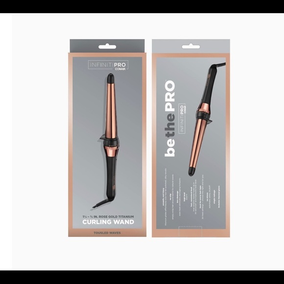 Conair Rose Gold Titanium Curling Wand, 1 ¼ - ¾” - Picture 5 of 5